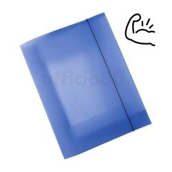 Cartellina Resistente PPL con elastico 25x35cm blu trasparente