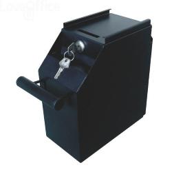 Cassetta di sicurezza portadenaro Holenbecky 10,2x19x22,5 cm in acciaio nero