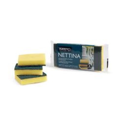 Spugna sintetica abrasiva Nettina conf. 3 pz Perfetto misura classica