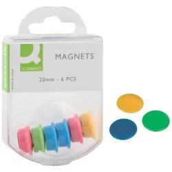 Magneti per lavagne bianche colori assortiti 20 mm conf. da 6pz