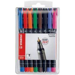 Pennarelli Stabilo OHPEN  S (Super Fine 0,4mm) 8pz Assortiti 