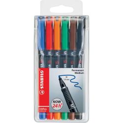 Pennarelli Stabilo OHPEN M (Medio 1mm) 6pz Assortiti 