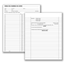 Registro verbali assemblee condominiali data ufficio 80 pagine 31x24,5 cm