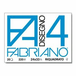 Album Fabriano F4 24x33cm 220g 20f. LISCI RIQUADRATI