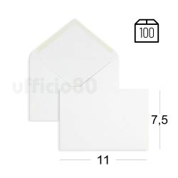 Biglietti con busta formato 7,5x11cm bianco Conf. 100 pezzi