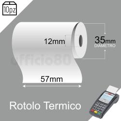 Rotoli POS in Carta Termica L57mm D35mm F12mm Conf.10