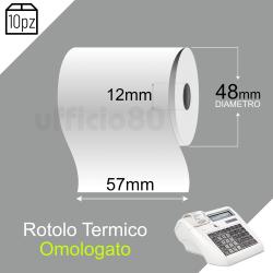 Rotoli Cassa Termici OMOLOGATI L57mm D48mm F12mm 30metri Conf.10 