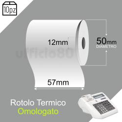 Rotoli Cassa Termici OMOLOGATI L57mm D50mm F12mm 30metri Conf.10 