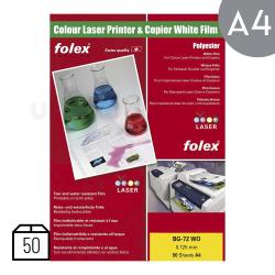 Film Bianco Lucido A4 per laser e copiatrici BG-72 WO 0,125mm Conf. 50 pezzi