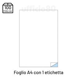 Etichette adesive bianche in fogli A4 Laser-Inkjet Markin Conf.100ff