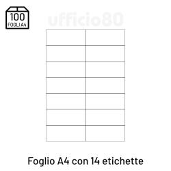 Etichette adesive bianche in fogli A4 Laser-Inkjet Q-Connect Conf.100ff