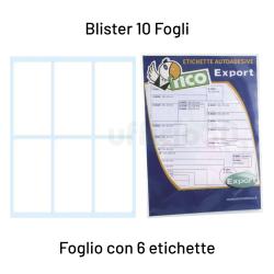 Etichette Tico adesive Bustina con 10 Fogli