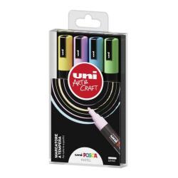 Uniposca colori Pastello Conf.4pz assortiti punta tonda 2,5mm