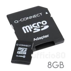 Scheda memoria Q-Connect Micro SDHC + adattatore