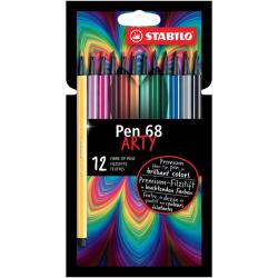 Pen 68 Arty tratto 1 mm colori assortiti Conf.12