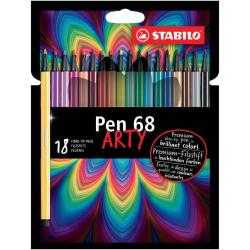 Pen 68 Arty tratto 1 mm colori assortiti Conf.18