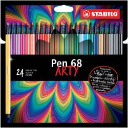 Pen 68 Arty tratto 1 mm colori assortiti Conf.24