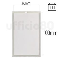 Portaetichette adesive PVC con cartoncino Conf.100pz