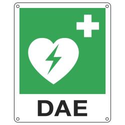 Cartello d'emergenza "Defibrillatore d'emergenza" 25x31cm in alluminio