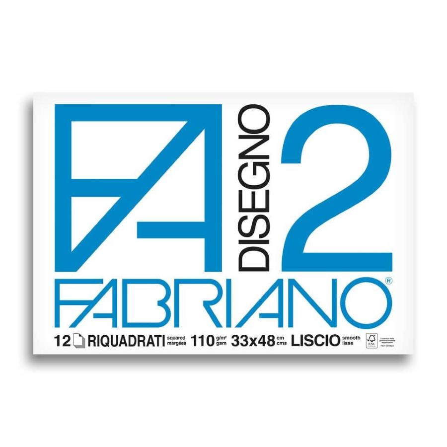 Album Fabriano F2 33x48cm LISCI RIQUADRATI 110g 12f. 