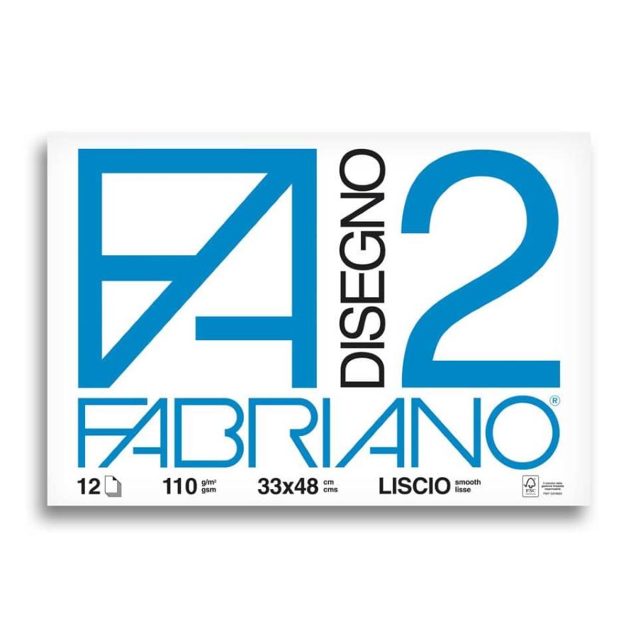 Album Fabriano F2 33x48cm LISCI 110g 12f. 