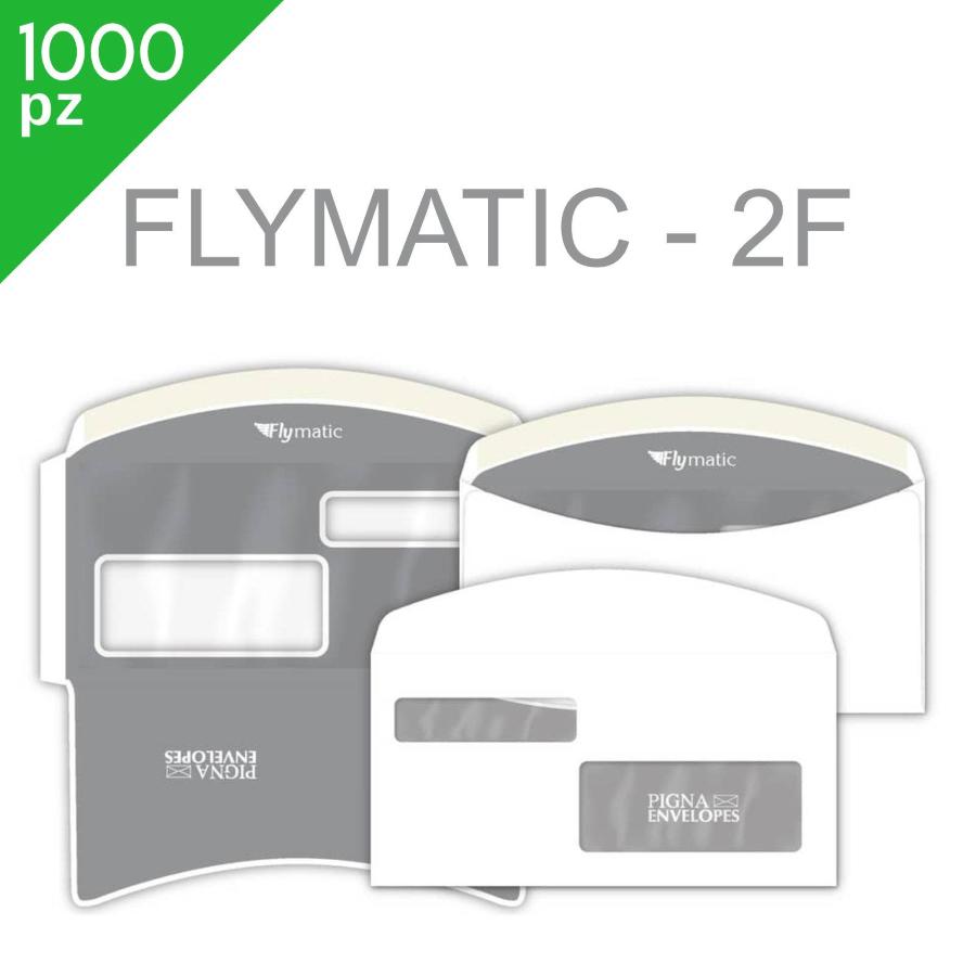 Buste DOPPIA FINESTRA FLY-Matic 2 80g 115x230mm bianca conf.1000