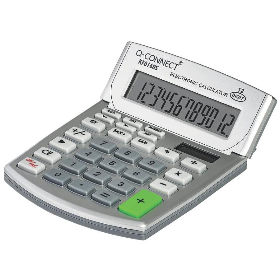 Calcolatrice da tavolo Q-Connect 10x14cm 12 cifre