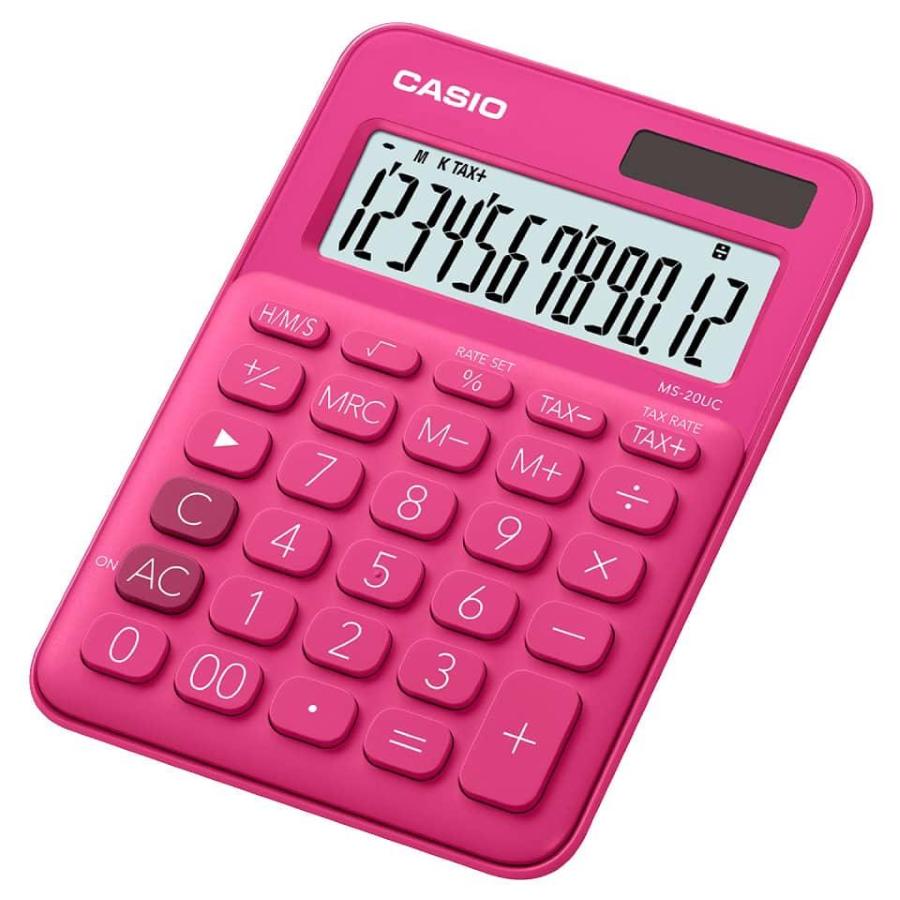 Calcolatrice colorata CASIO 12 cifre 10x15cm Rosso