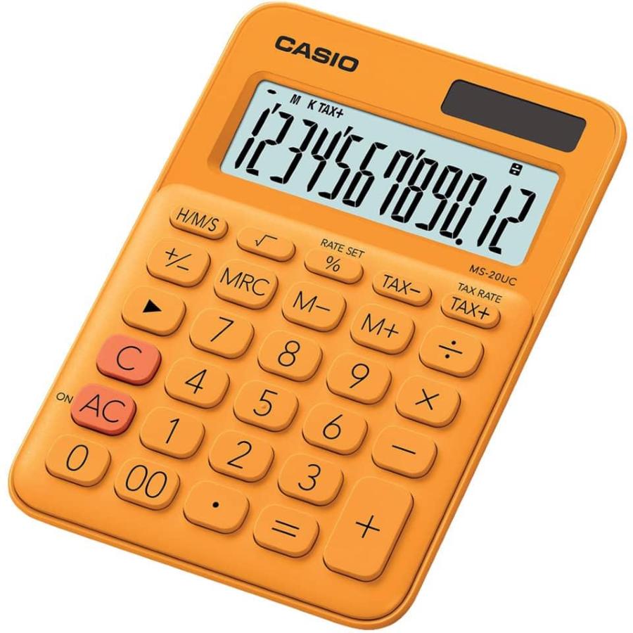 Calcolatrice colorata da tavolo CASIO 10,5x15cm 12 cifre Arancio