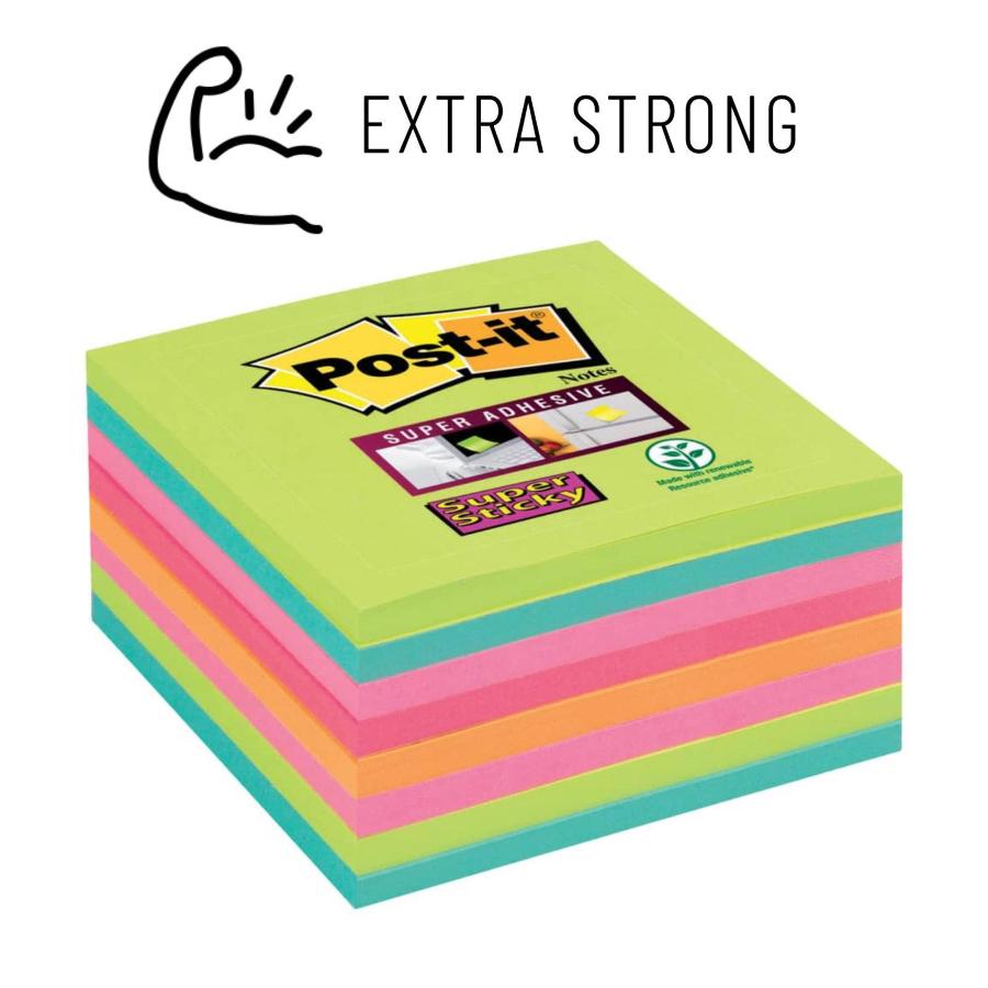Set di vibrante colorata sticky notes con ombra isolati su sfondo