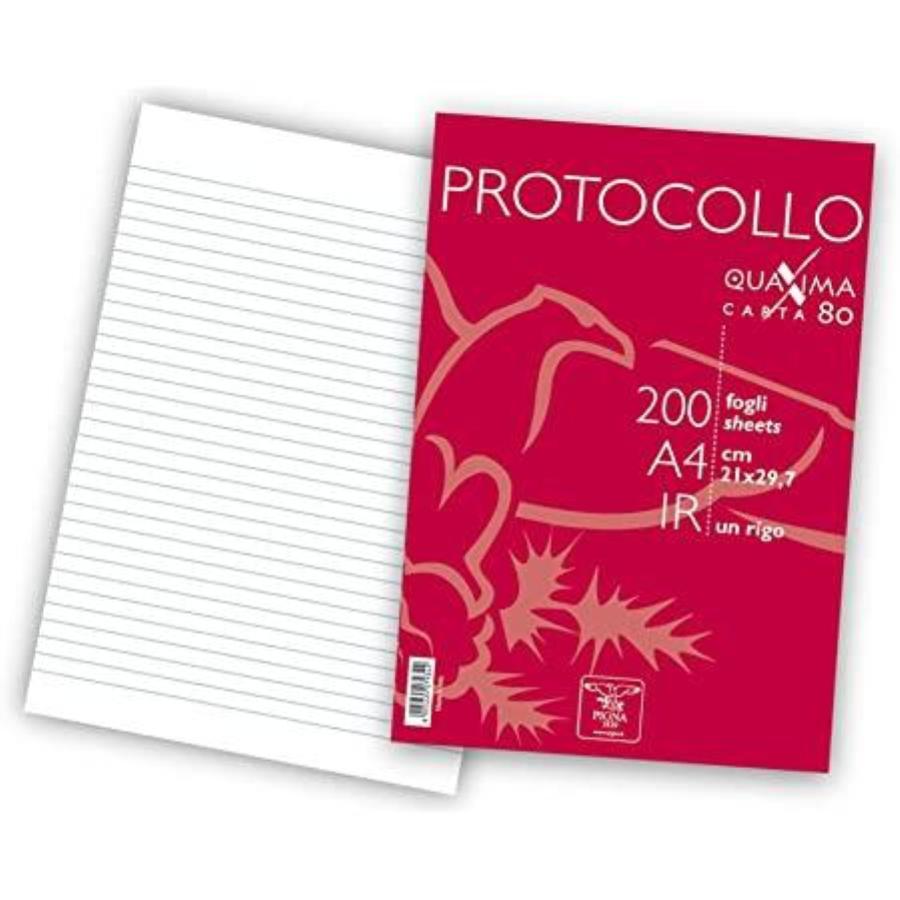Fogli Protocollo 80g Pigna Conf.200ff (Righe - 1R)
