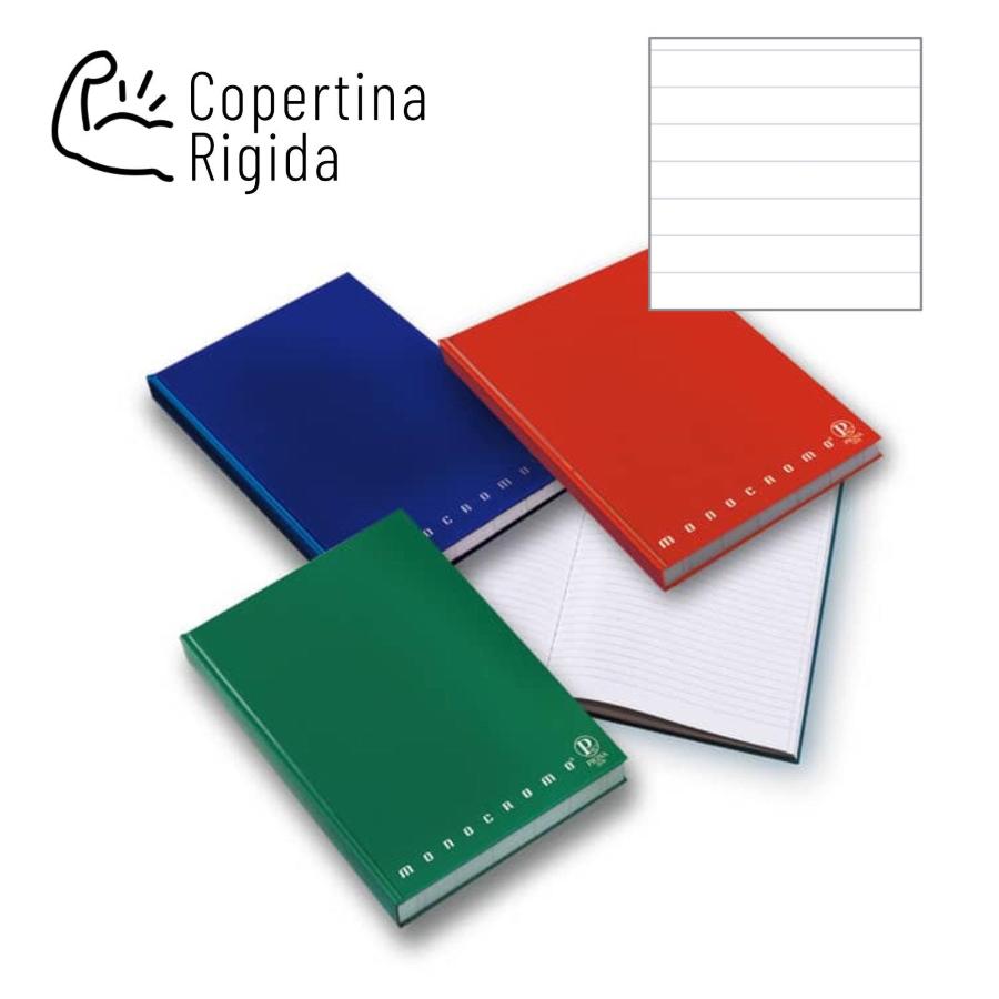 Quaderno Copertina Rigida Monocromo A4 194ff (Righe - 1R)