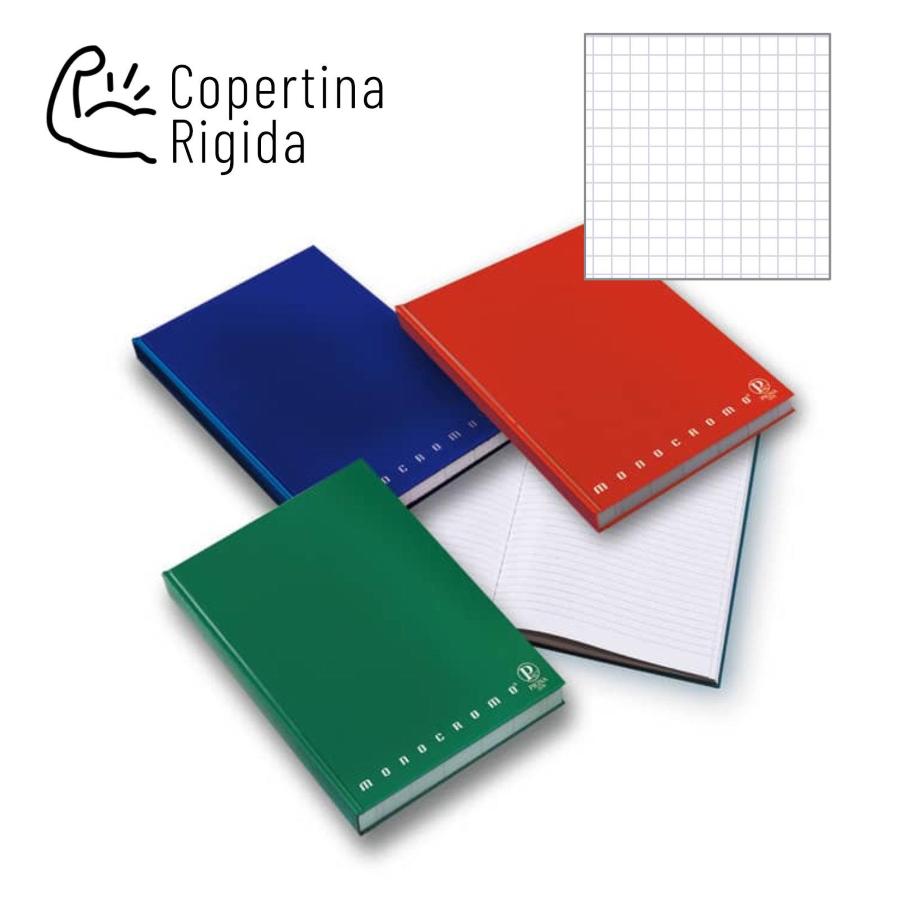 Quaderno Copertina Rigida Monocromo A4 194ff (Quadretti 5mm - 5M)