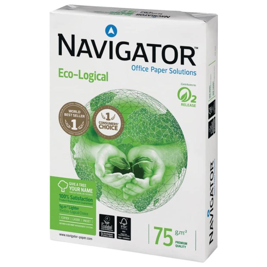 Carta per fotocopie A4 Navigator Ecological 75g (Risma da 500 fogli)