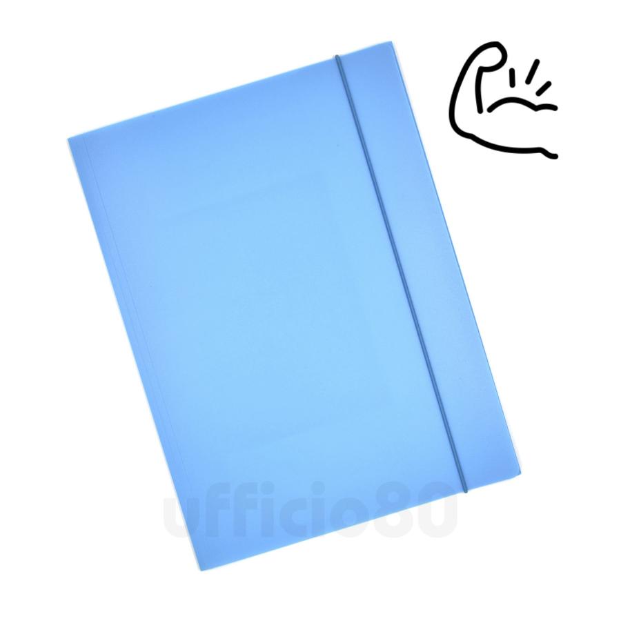 Cartellina Resistente PPL con elastico 25x35cm azzurro
