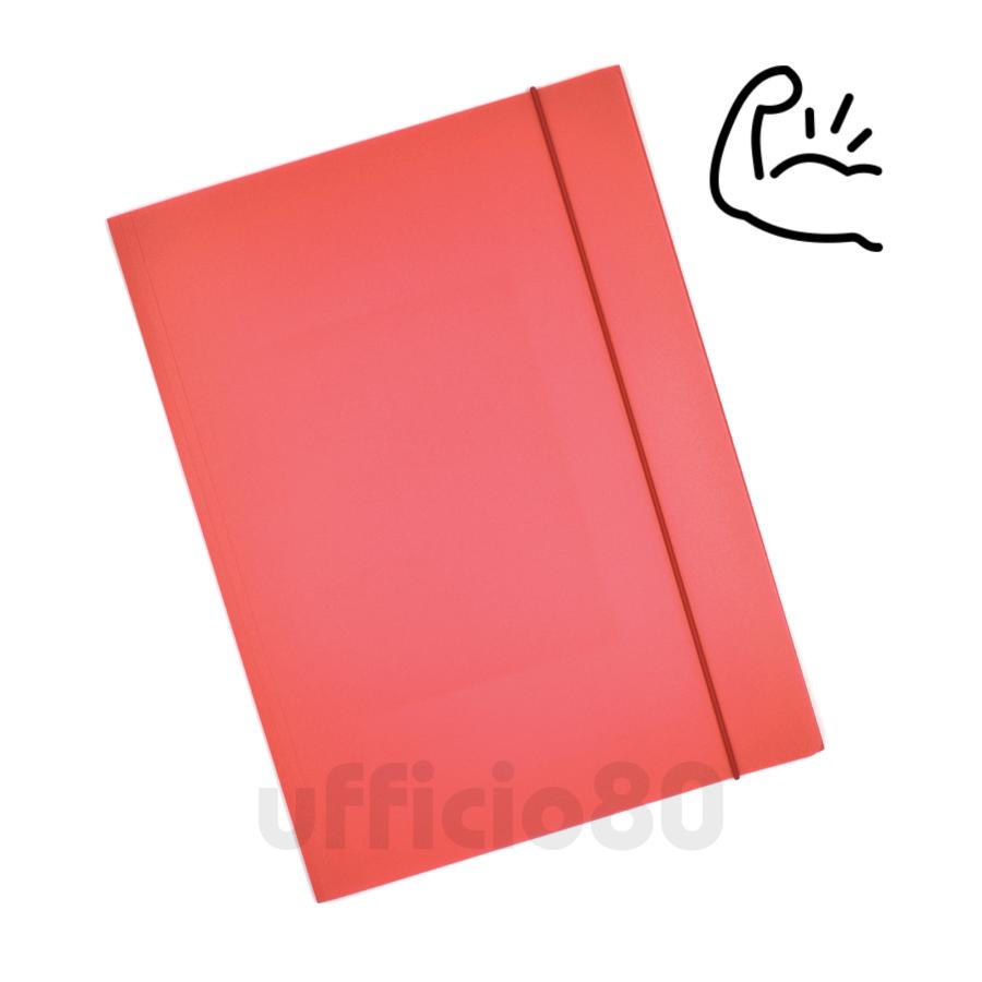 Cartellina Resistente PPL con elastico 25x35cm rossa
