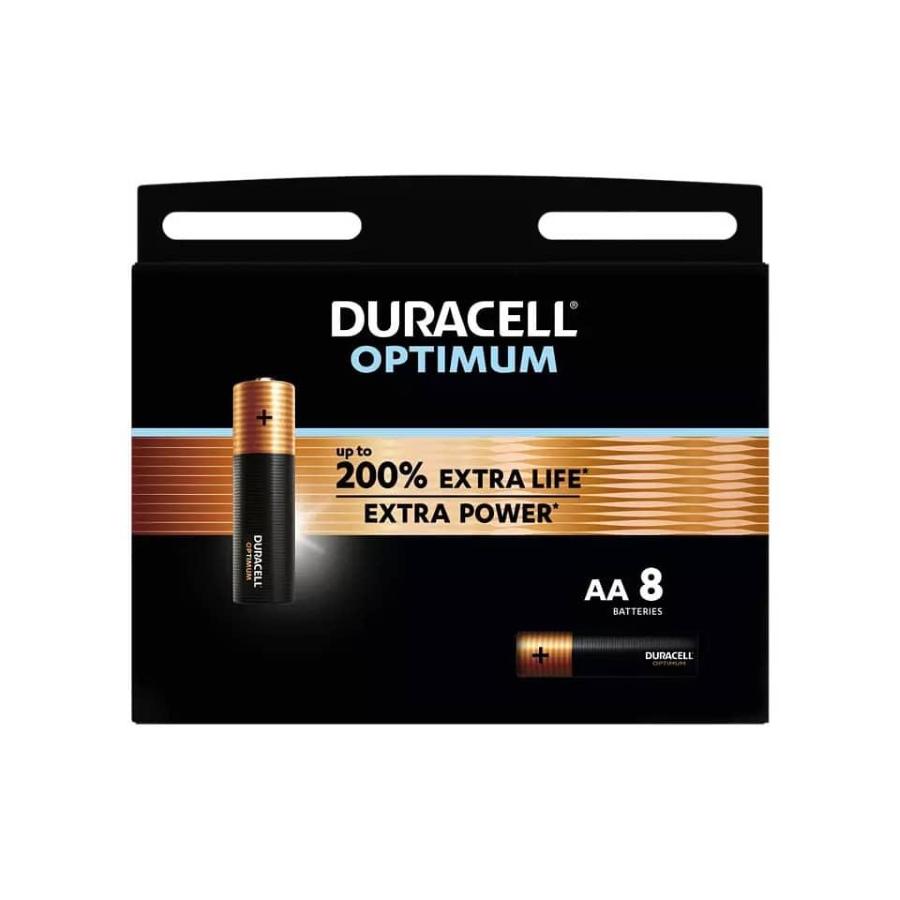 Batterie alcaline Duracell Optimum Stilo AA MN1500 mAh blister da 8