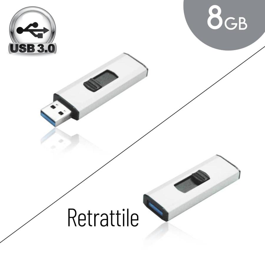 Chiavetta USB 3.0 Retrattile Q-Connect Alta velocità