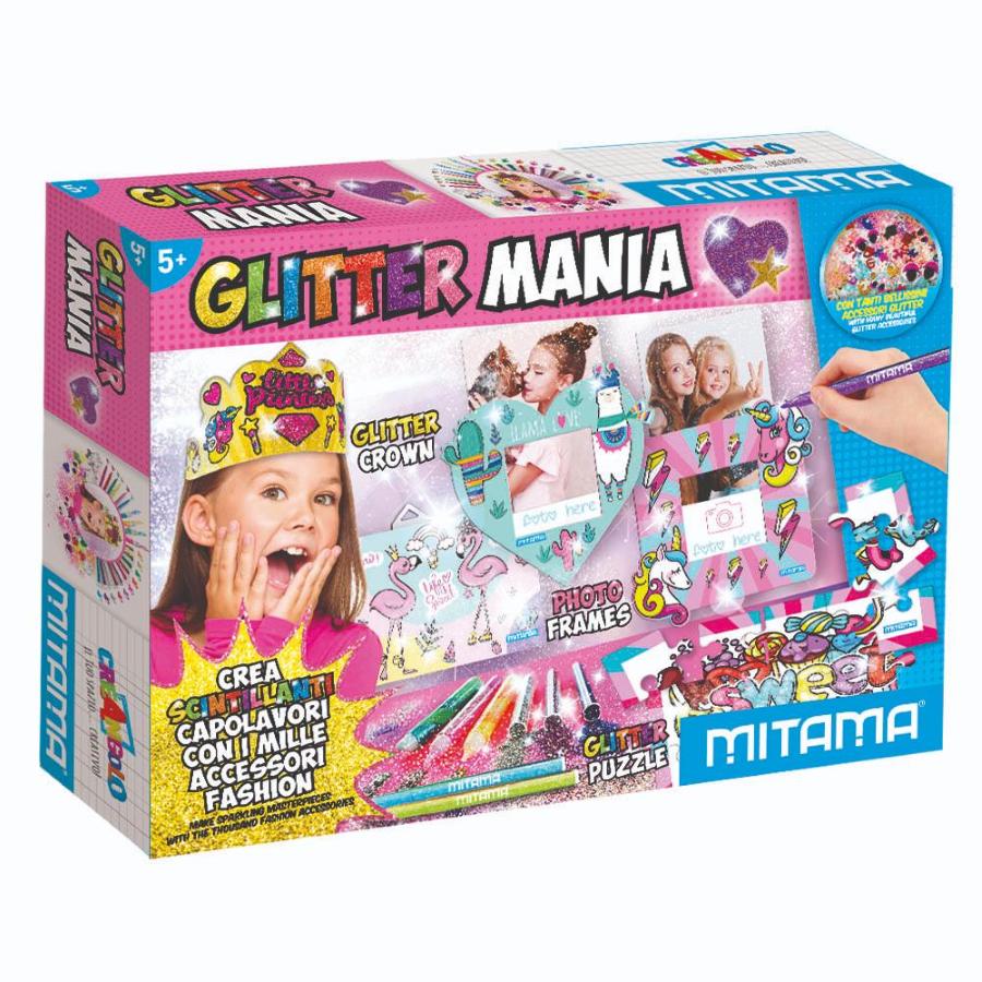 Glitter Mania pennarelli + accessori colori assortiti