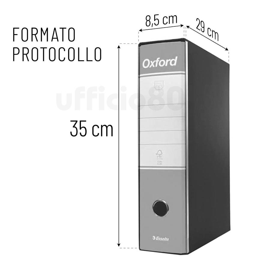 Raccoglitore OXFORD Dorso 8cm formato Protocollo 29,5x35cm (Verde)