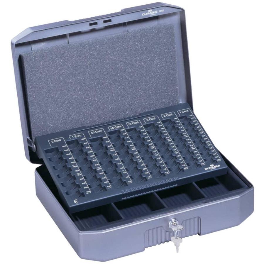 Cassetta portavalori EUROBOXX® metallo antracite/grigio 35,2x27,6x12 cm