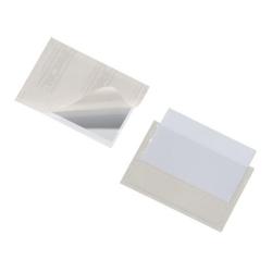 Portabiglietti da visita adesivi POCKETFIX® 5,7x9 cm trasparente conf. 100 pezzi 