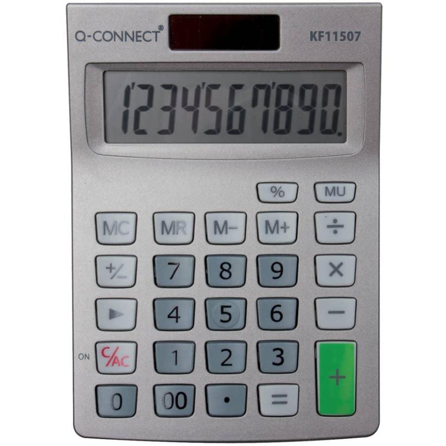 Calcolatrice solare da tavolo 10x14cm Q-Connect S - 10 cifre