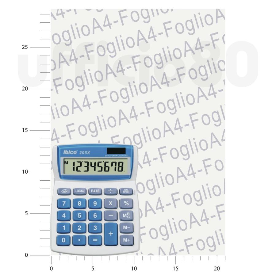 Calcolatrice da tavolo IBICO 208X 10x13cm display LCD 8 cifre