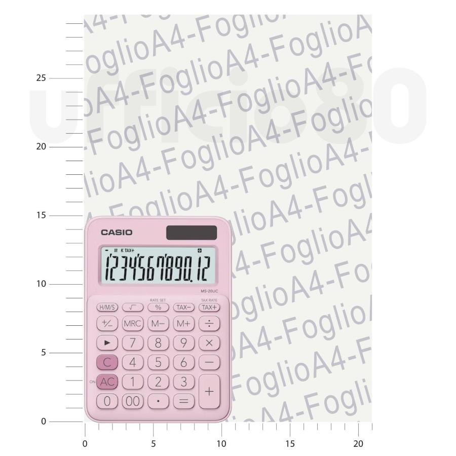 Calcolatrice colorata da tavolo CASIO 10,5x15cm 12 cifre Rosa