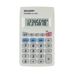 Calcolatrice tascabile SHARP 6x10cm con display a 8 cifre bianco
