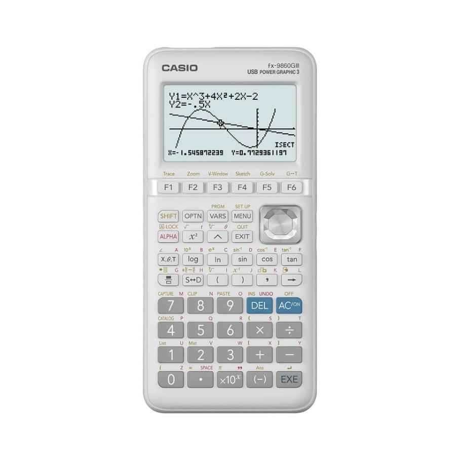 Calcolatrice grafica CASIO 9x18cm bianco display 216x384 pixel - FX-9860GIII-S-ET