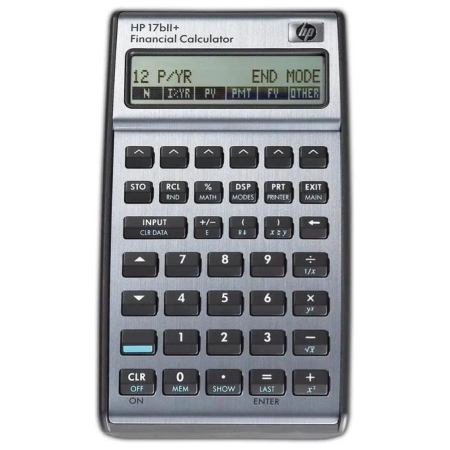Calcolatrice professionale HP 17bII+ con oltre 250 funzioni grigio 8x14,5cm