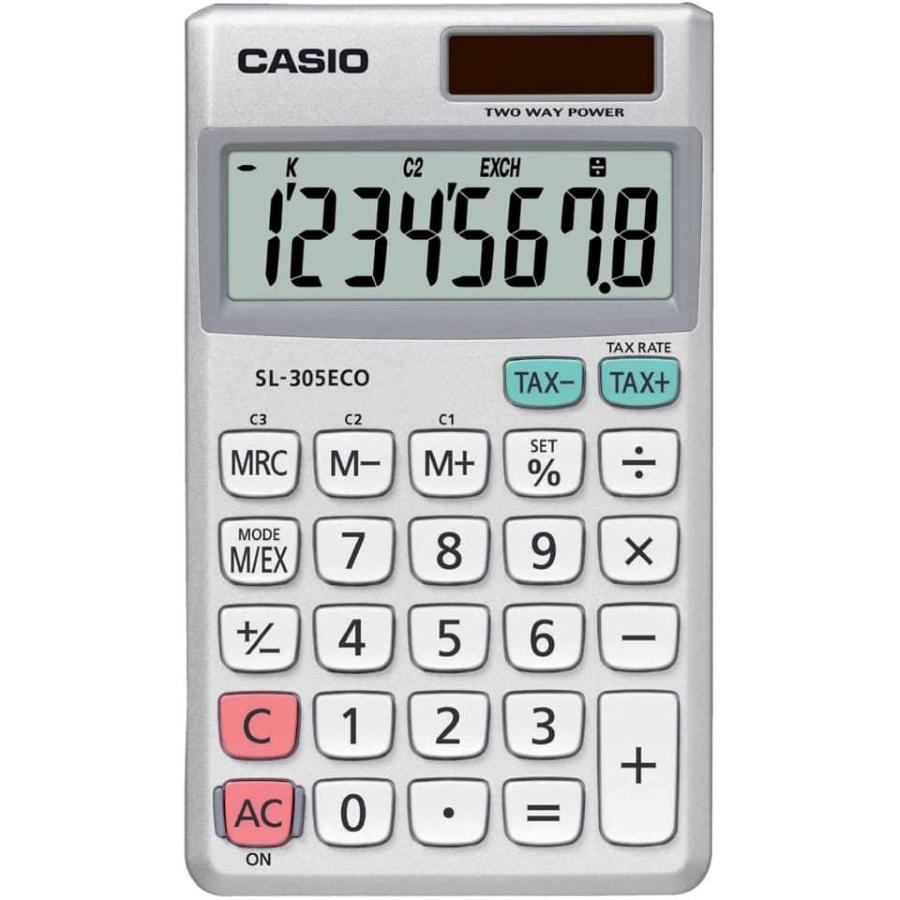 Calcolatrice scientifica CASIO 7x12cm tascabile BIG LC-display 8 cifre solare e batteria Grigio