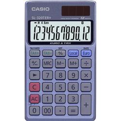 Calcolatrice scientifica CASIO 7x12cm tascabile 12 cifre - solare e batteria Blu Scuro